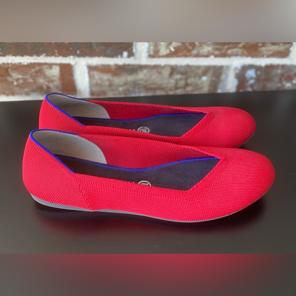 Rothy’s Red The Flat Slip On Shoes Size 9.5
